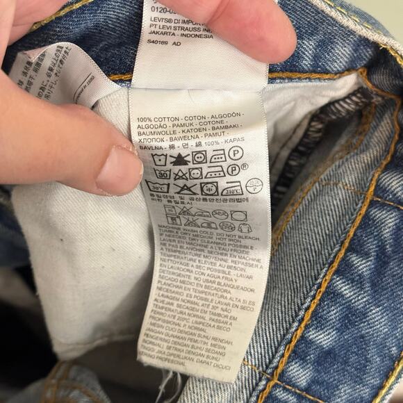 Levis 505 Jeans Men 34X30 Blue Denim Straight Leg Regular Fit Casual Medium Wash - Picture 3 of 12